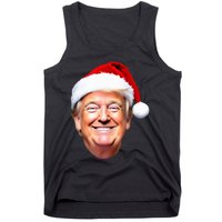 Funny Trump Santa Hat Donald Trump Christmas New Year Xmas Tank Top