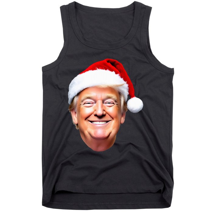 Funny Trump Santa Hat Donald Trump Christmas New Year Xmas Tank Top