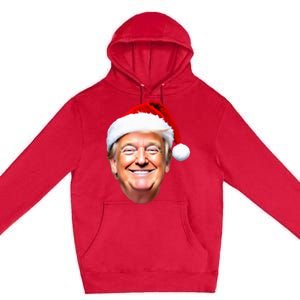 Funny Trump Santa Hat Donald Trump Christmas New Year Xmas Premium Pullover Hoodie