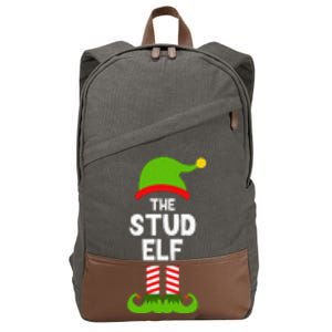 Funny The Stud Elf Christmas Family Party Pajama Cotton Canvas Backpack