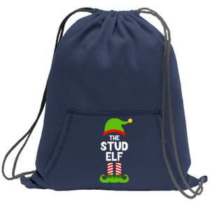 Funny The Stud Elf Christmas Family Party Pajama Sweatshirt Cinch Pack Bag