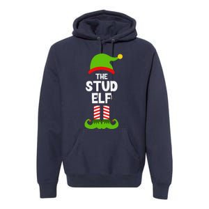 Funny The Stud Elf Christmas Family Party Pajama Premium Hoodie