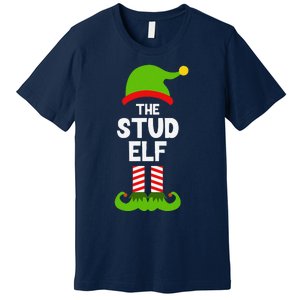 Funny The Stud Elf Christmas Family Party Pajama Premium T-Shirt