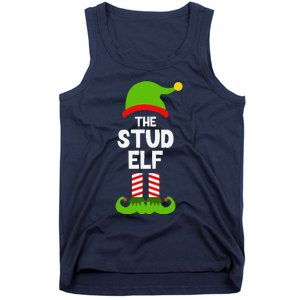 Funny The Stud Elf Christmas Family Party Pajama Tank Top