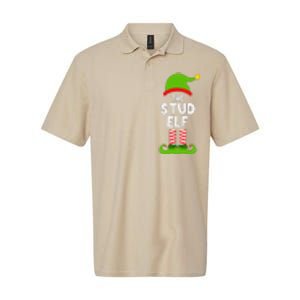 Funny The Stud Elf Christmas Family Party Pajama Softstyle Adult Sport Polo