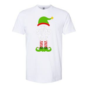 Funny The Stud Elf Christmas Family Party Pajama Softstyle CVC T-Shirt