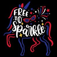 Free to Sparkle Patriotic Unicorn 4th of July Girl Boy Wo City Backpack