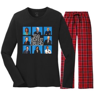 Funny The Shady Bunch 2024 Women's Long Sleeve Flannel Pajama Set 