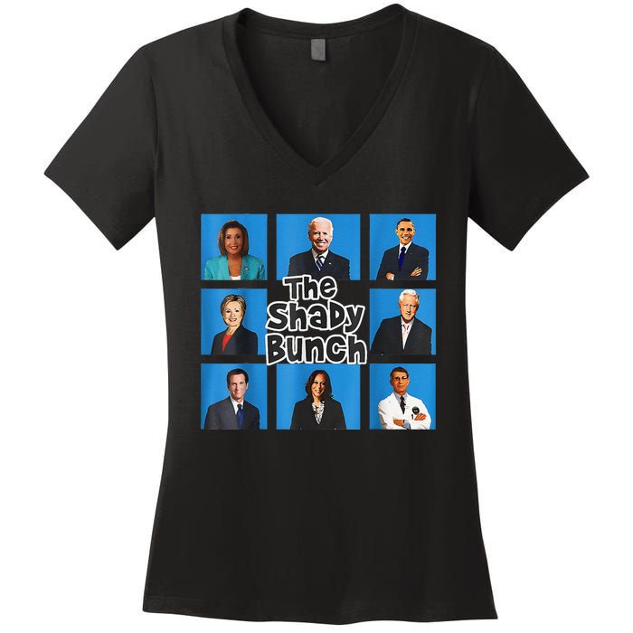 Funny The Shady Bunch 2024 Women's V-Neck T-Shirt