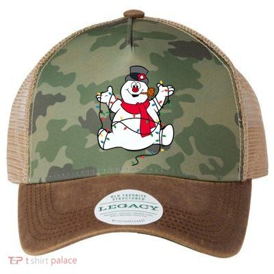 Frosty The Snow Christmas Lights Portrait Cute Gift Legacy Tie Dye Trucker Hat