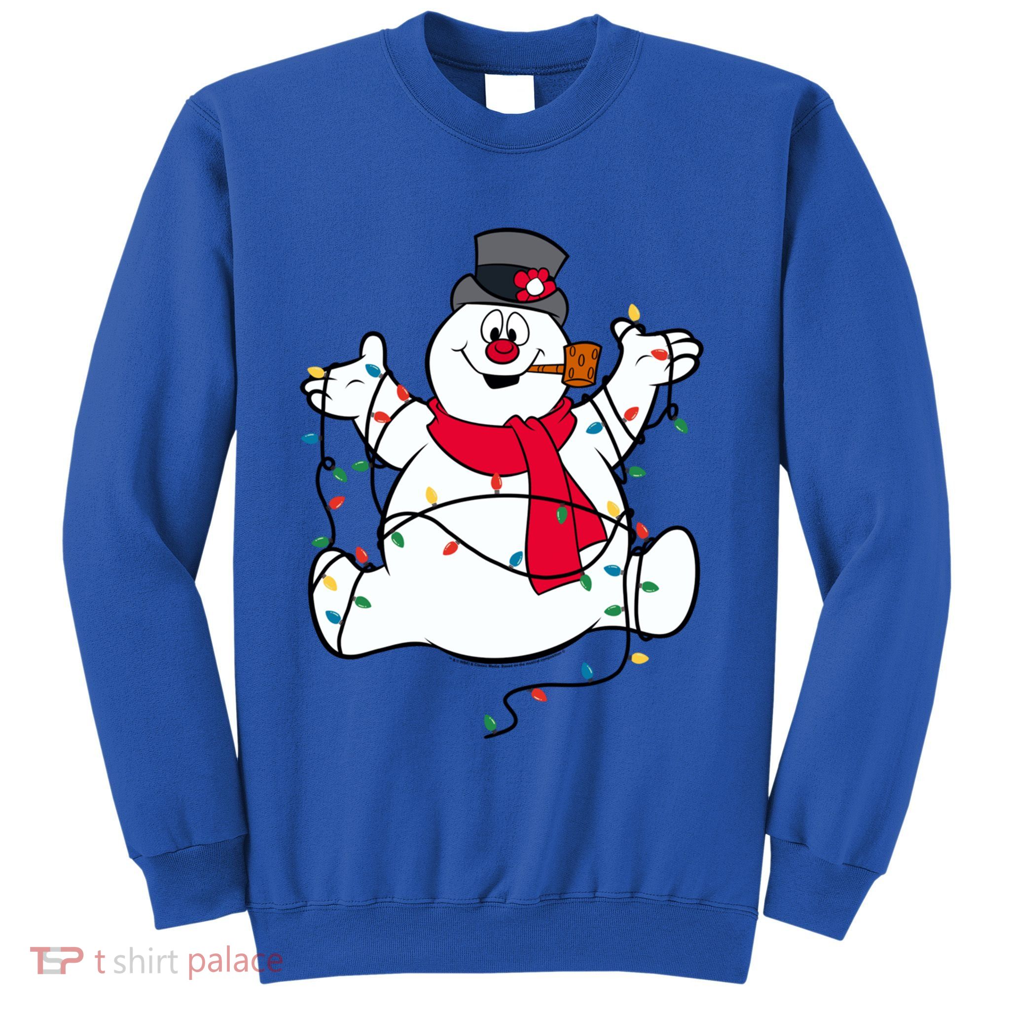 Frosty The Snow Christmas Lights Portrait Cute Gift Sweatshirt