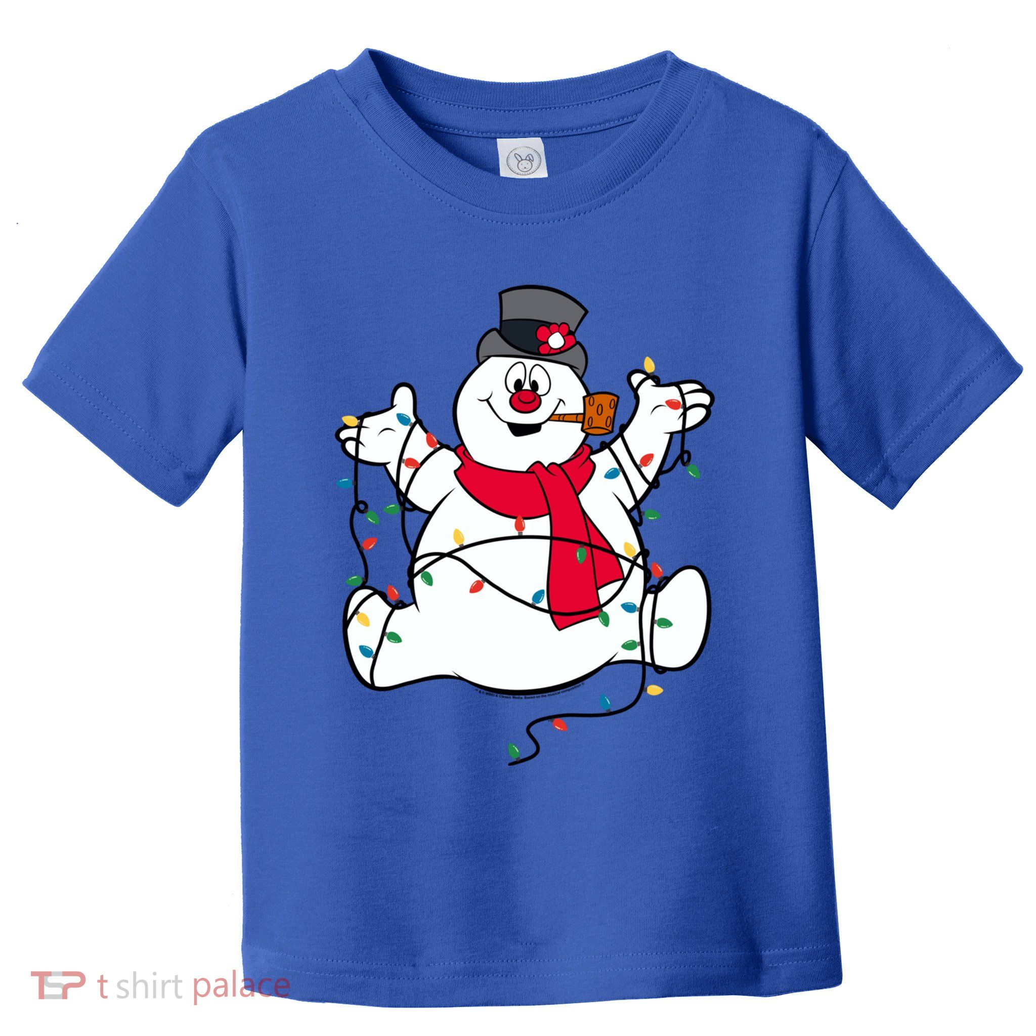 Frosty The Snow Christmas Lights Portrait Cute Gift Toddler T-Shirt