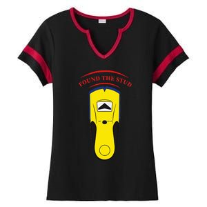 Found The Stud Funny Ladies Halftime Notch Neck Tee