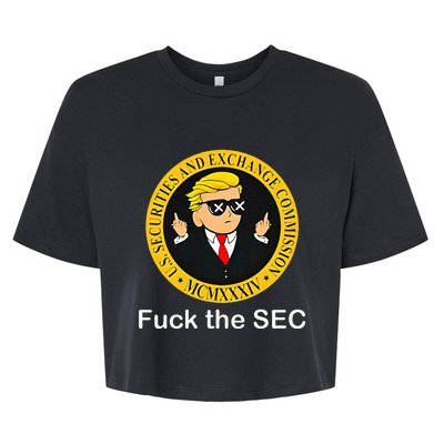 Fuck The Sec Mcmxxxiv Us Securities And Exchange Commission Bella+Canvas Jersey Crop Tee