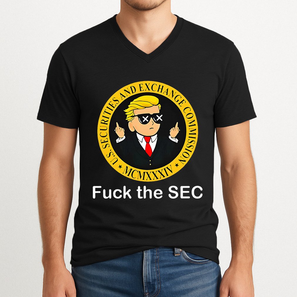Fuck The Sec Mcmxxxiv Us Securities And Exchange Commission V-Neck T-Shirt