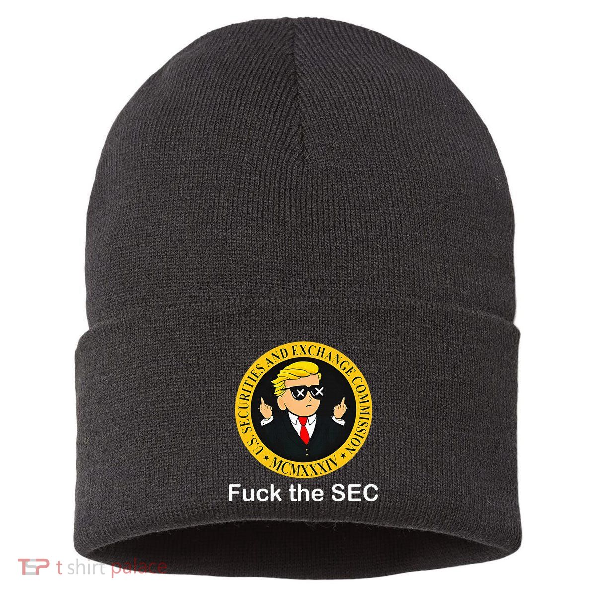 Fuck The Sec Mcmxxxiv Us Securities And Exchange Commission Sustainable Knit Beanie