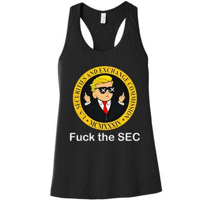 Fuck The Sec Mcmxxxiv Us Securities And Exchange Commission Women's Racerback Tank