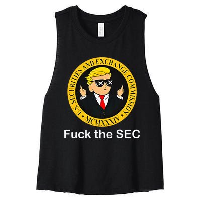 Fuck The Sec Mcmxxxiv Us Securities And Exchange Commission Women's Racerback Cropped Tank