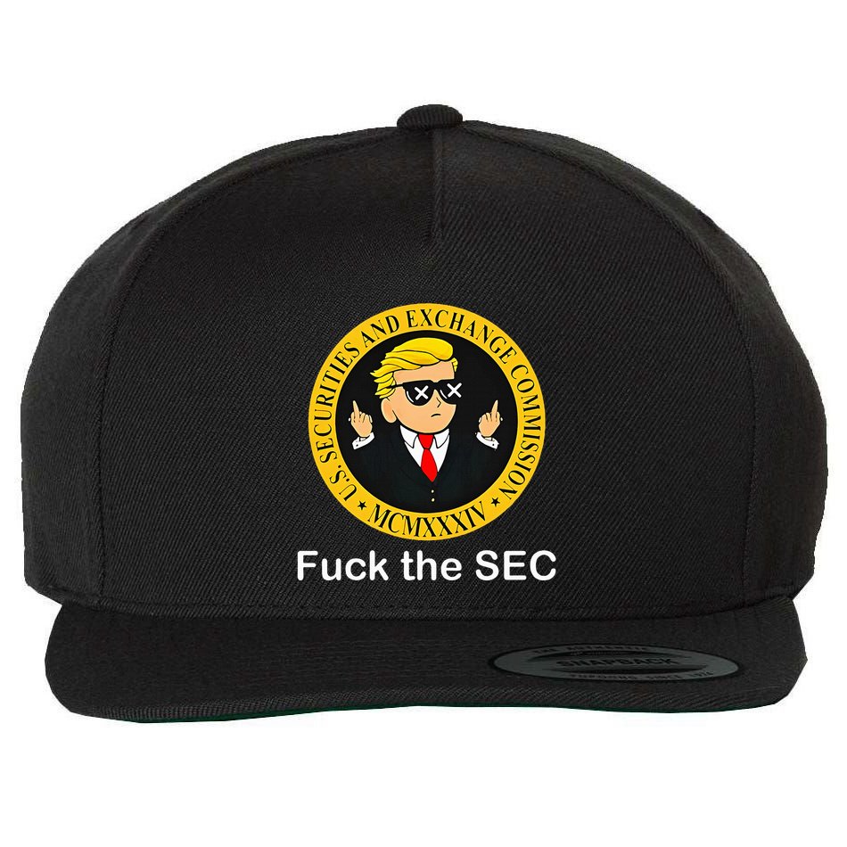 Fuck The Sec Mcmxxxiv Us Securities And Exchange Commission Wool Snapback Cap