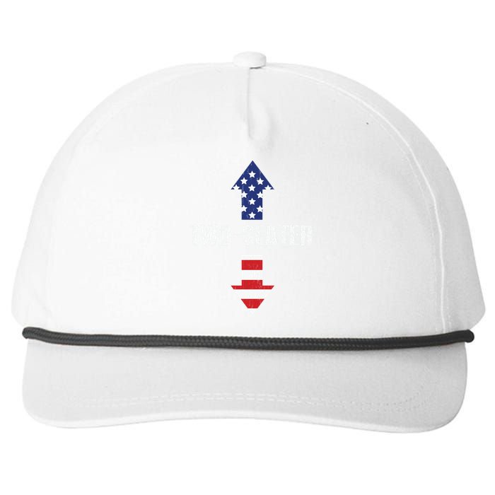 Funny Two Seater Arrow America Flag Snapback Five-Panel Rope Hat