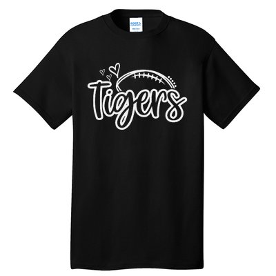 Football Tigers School Sports Fan Team Spirit Tall T-Shirt