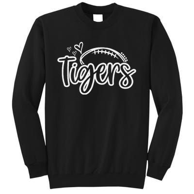 Football Tigers School Sports Fan Team Spirit Tall Sweatshirt