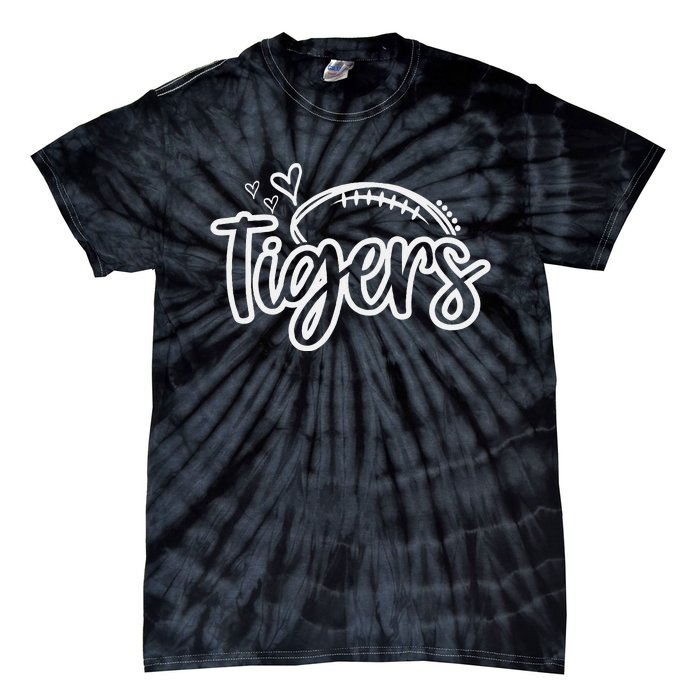 Football Tigers School Sports Fan Team Spirit Tie-Dye T-Shirt