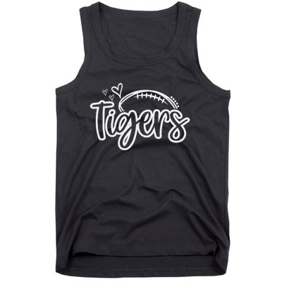 Football Tigers School Sports Fan Team Spirit Tank Top