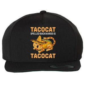 Funny Tacocat Spelled Backward Is Tacocat Cinco De Mayo Wool Snapback Cap