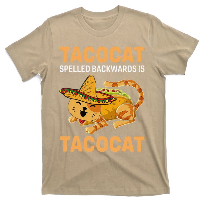 Funny Tacocat Spelled Backward Is Tacocat Cinco De Mayo T-Shirt