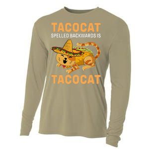 Funny Tacocat Spelled Backward Is Tacocat Cinco De Mayo Cooling Performance Long Sleeve Crew