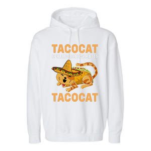 Funny Tacocat Spelled Backward Is Tacocat Cinco De Mayo Garment-Dyed Fleece Hoodie