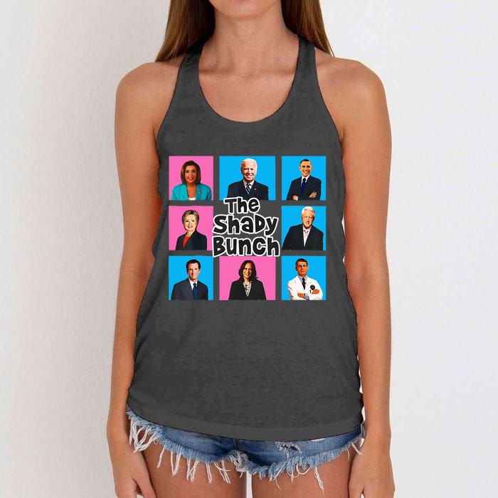 Funny The Shady Bunch 2024 Women's Knotted Racerback Tank