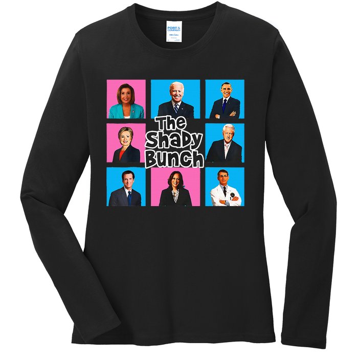 Funny The Shady Bunch 2024 Ladies Long Sleeve Shirt