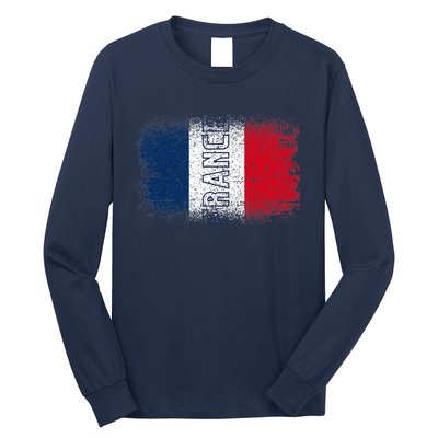 France Team Sports Soccer French Flag Jersey Long Sleeve Shirt