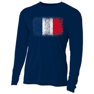 France Team Sports Soccer French Flag Jersey Cooling Performance Long Sleeve Crew