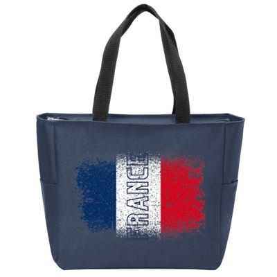 France Team Sports Soccer French Flag Jersey Zip Tote Bag