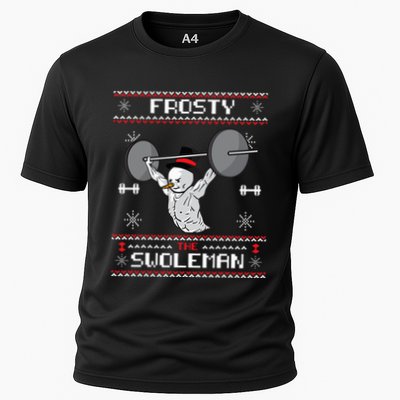 Frosty the Swoleman Ugly Christmas Sweater Funny Snowman Gym Performance Shirt