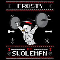 Frosty the Swoleman Ugly Christmas Sweater Funny Snowman Gym Sustainable Bucket Hat