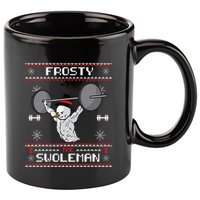 Frosty the Swoleman Ugly Christmas Sweater Funny Snowman Gym 11oz C Handle Ceramic Mug