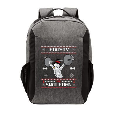 Frosty the Swoleman Ugly Christmas Sweater Funny Snowman Gym Vector Backpack