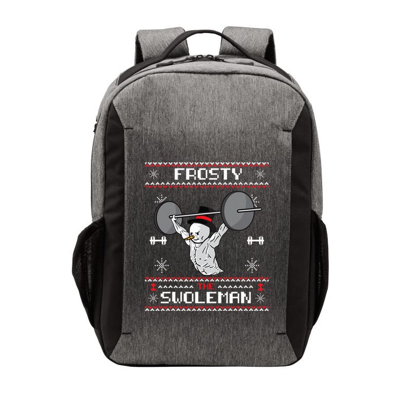 Frosty the Swoleman Ugly Christmas Sweater Funny Snowman Gym Vector Backpack