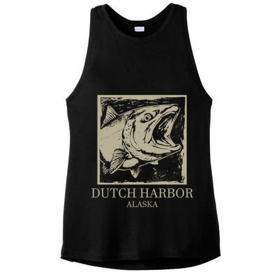Fishing Town Souvenir Dutch Harbor Alaska Cool Gift Ladies PosiCharge Tri-Blend Wicking Tank