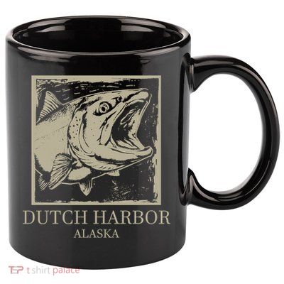 Fishing Town Souvenir Dutch Harbor Alaska Cool Gift 11oz C Handle Ceramic Mug