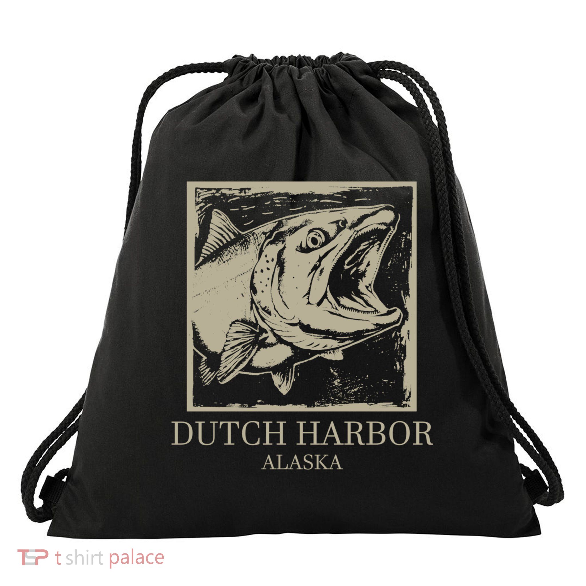 Fishing Town Souvenir Dutch Harbor Alaska Cool Gift Drawstring Bag