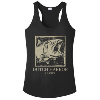 Fishing Town Souvenir Dutch Harbor Alaska Cool Gift Ladies PosiCharge Competitor Racerback Tank