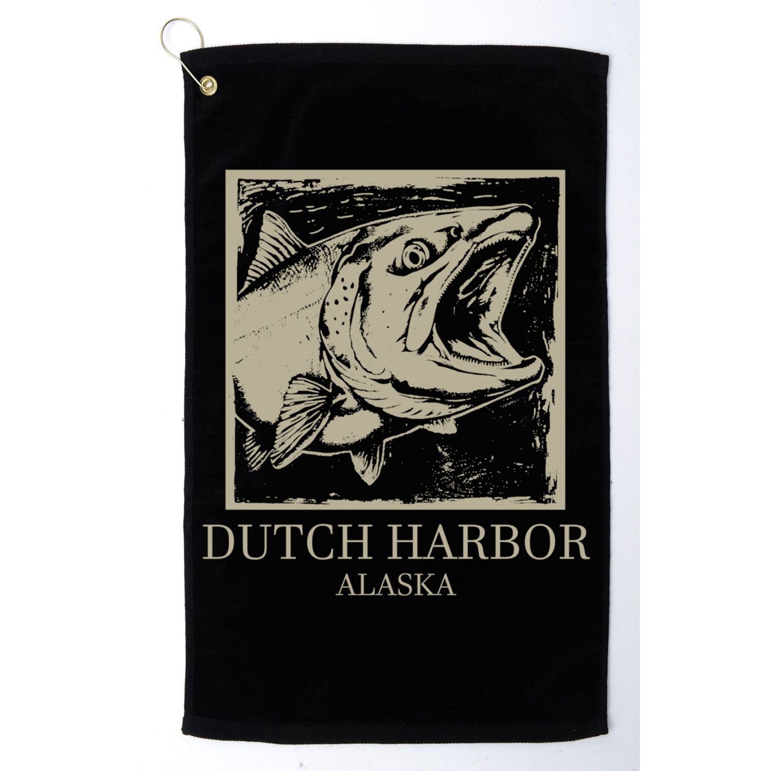 Fishing Town Souvenir Dutch Harbor Alaska Cool Gift Golf Towel
