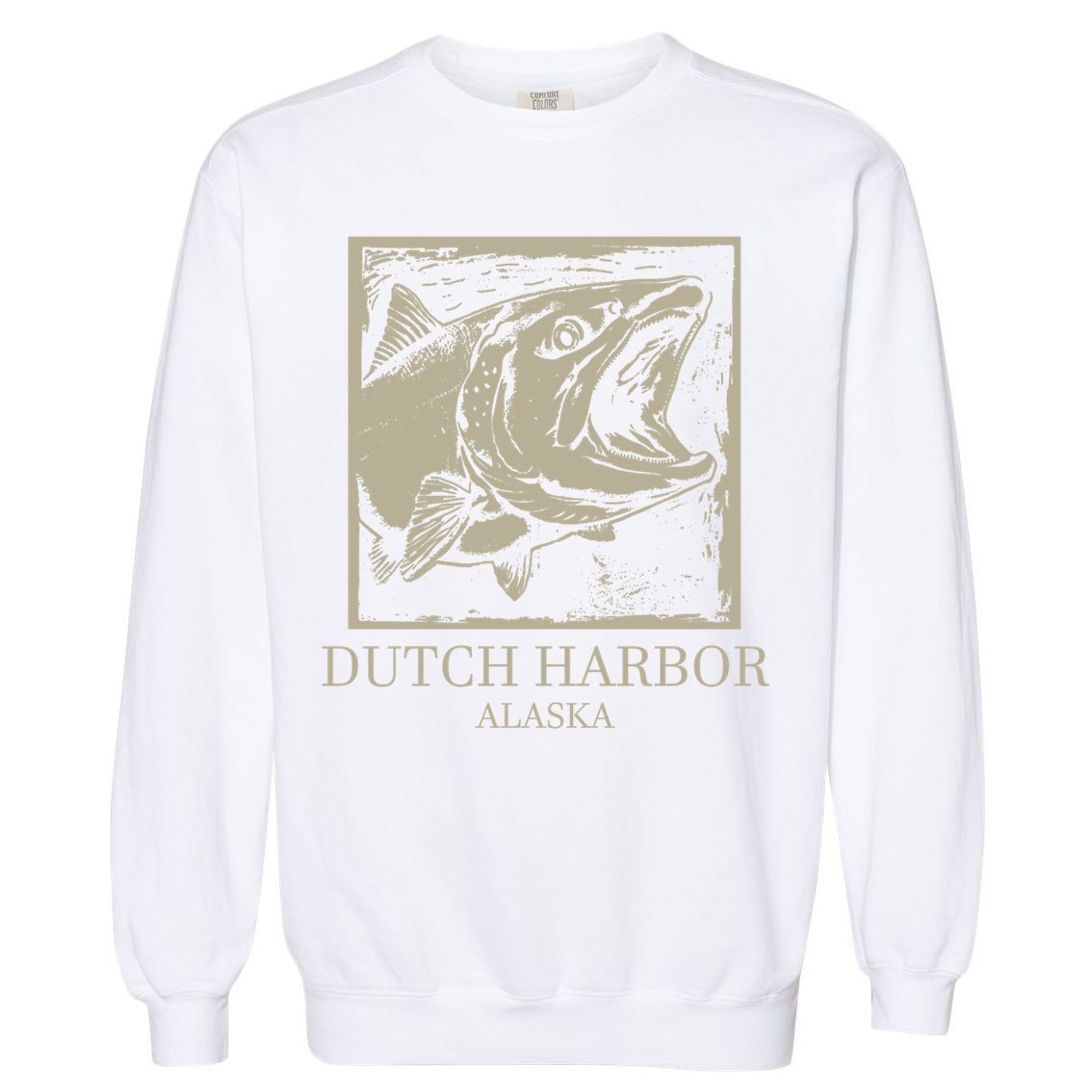 Fishing Town Souvenir Dutch Harbor Alaska Cool Gift Garment-Dyed Sweatshirt