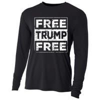 Free Trump Save America Free Donald Trump 2024 Republican Cooling Performance Long Sleeve Crew