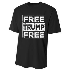 Free Trump Save America Free Donald Trump 2024 Republican Performance Sprint T-Shirt